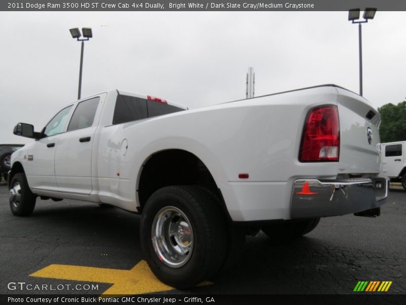 Bright White / Dark Slate Gray/Medium Graystone 2011 Dodge Ram 3500 HD ST Crew Cab 4x4 Dually