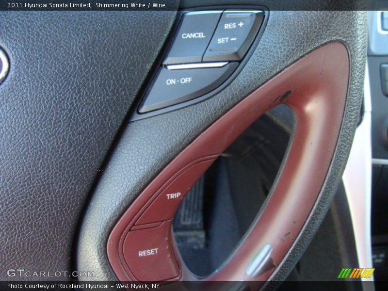 Shimmering White / Wine 2011 Hyundai Sonata Limited