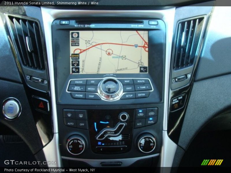 Shimmering White / Wine 2011 Hyundai Sonata Limited