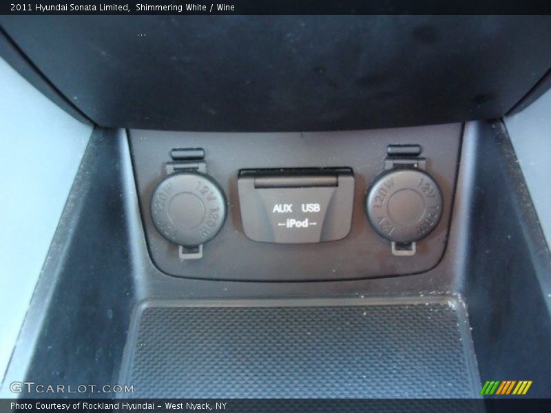 Shimmering White / Wine 2011 Hyundai Sonata Limited