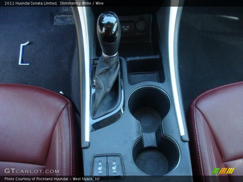 Shimmering White / Wine 2011 Hyundai Sonata Limited
