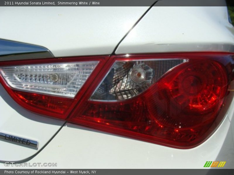Shimmering White / Wine 2011 Hyundai Sonata Limited