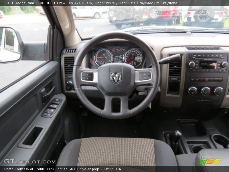 Bright White / Dark Slate Gray/Medium Graystone 2011 Dodge Ram 3500 HD ST Crew Cab 4x4 Dually
