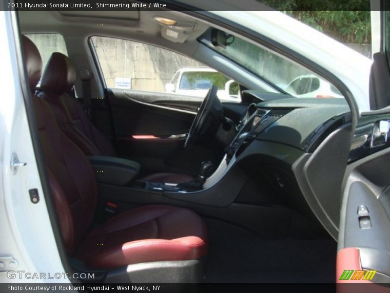 Shimmering White / Wine 2011 Hyundai Sonata Limited