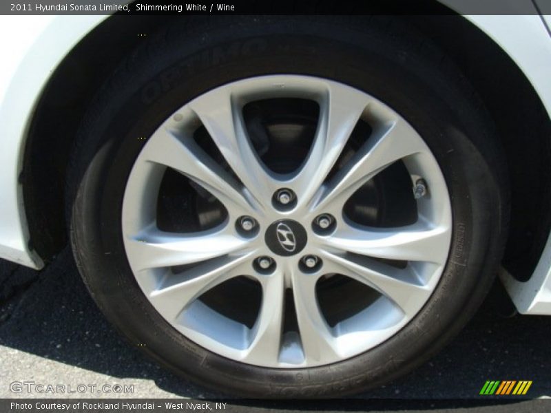 Shimmering White / Wine 2011 Hyundai Sonata Limited