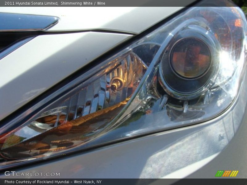 Shimmering White / Wine 2011 Hyundai Sonata Limited
