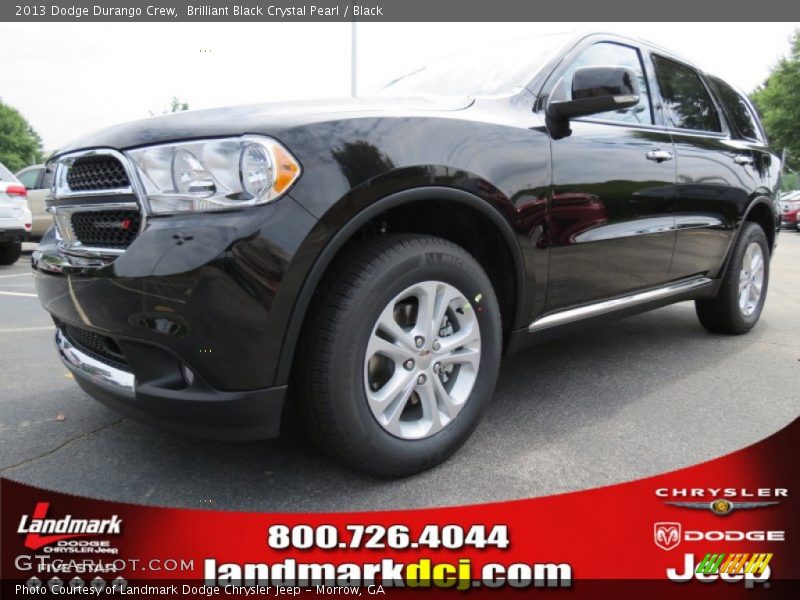 Brilliant Black Crystal Pearl / Black 2013 Dodge Durango Crew