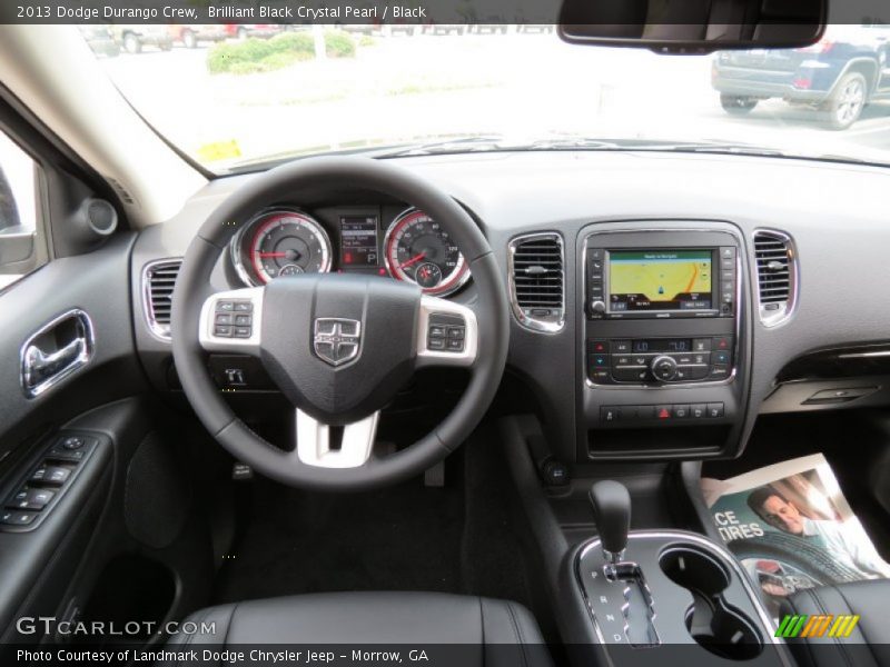 Brilliant Black Crystal Pearl / Black 2013 Dodge Durango Crew
