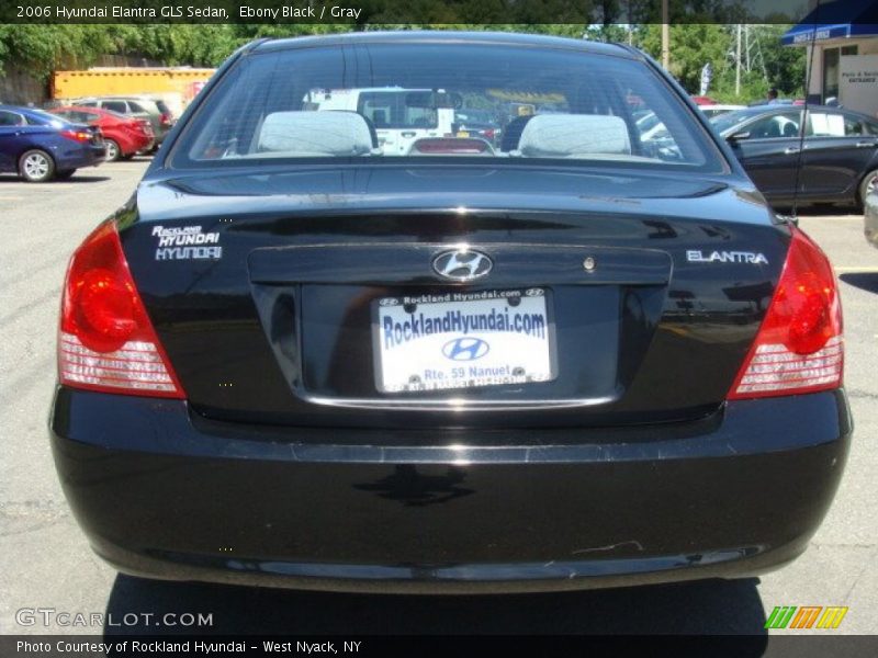Ebony Black / Gray 2006 Hyundai Elantra GLS Sedan