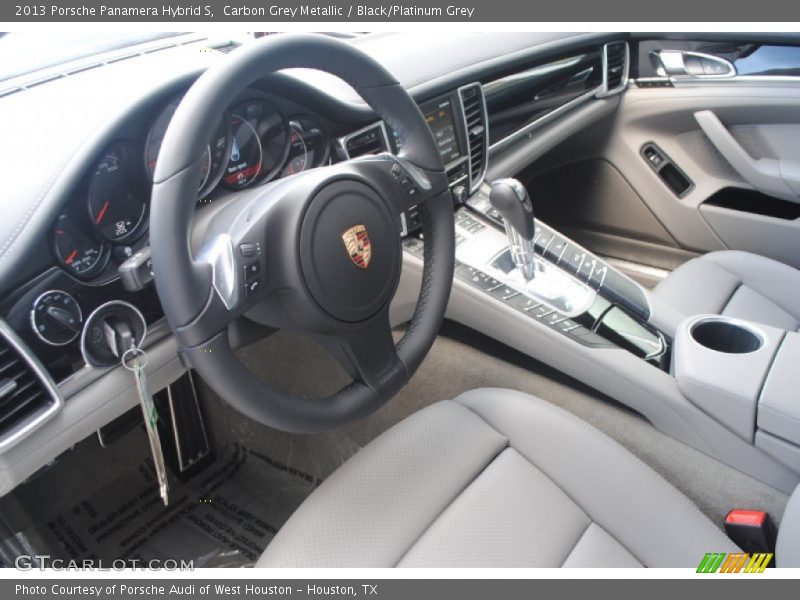 Carbon Grey Metallic / Black/Platinum Grey 2013 Porsche Panamera Hybrid S