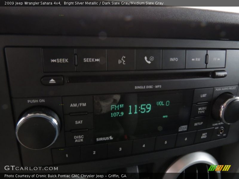 Bright Silver Metallic / Dark Slate Gray/Medium Slate Gray 2009 Jeep Wrangler Sahara 4x4