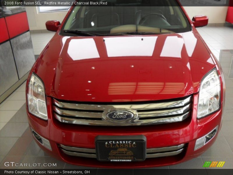 Redfire Metallic / Charcoal Black/Red 2008 Ford Fusion SEL