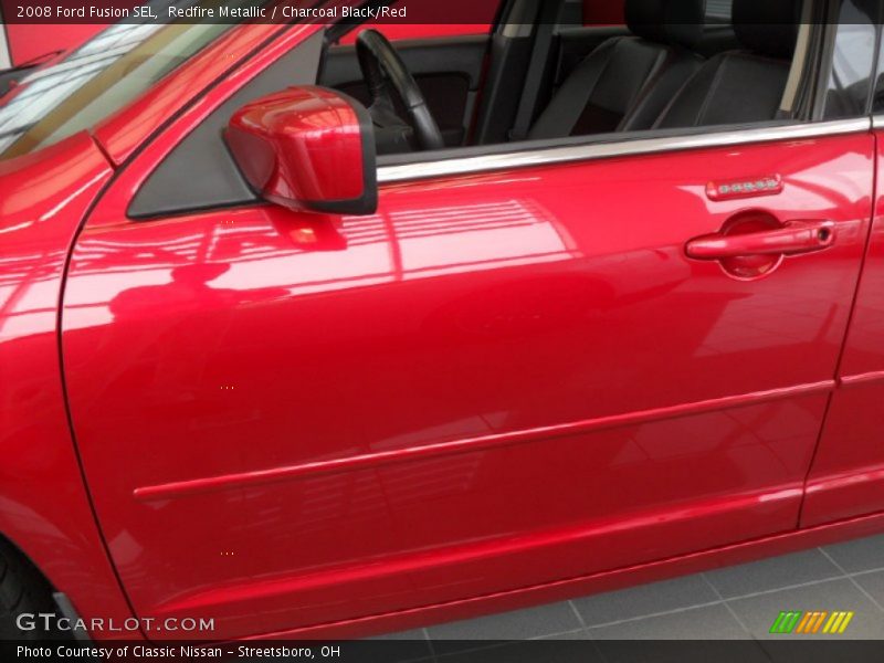 Redfire Metallic / Charcoal Black/Red 2008 Ford Fusion SEL