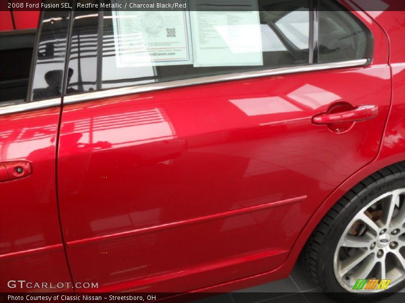 Redfire Metallic / Charcoal Black/Red 2008 Ford Fusion SEL