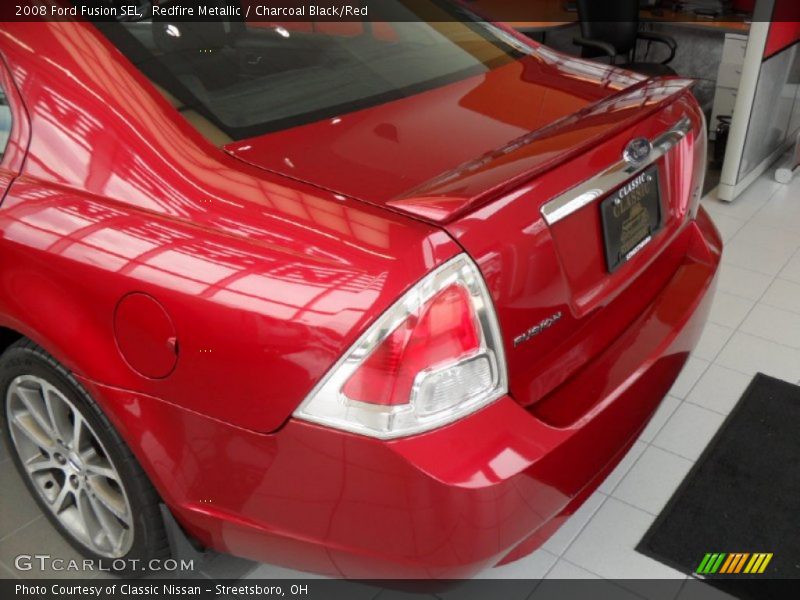 Redfire Metallic / Charcoal Black/Red 2008 Ford Fusion SEL