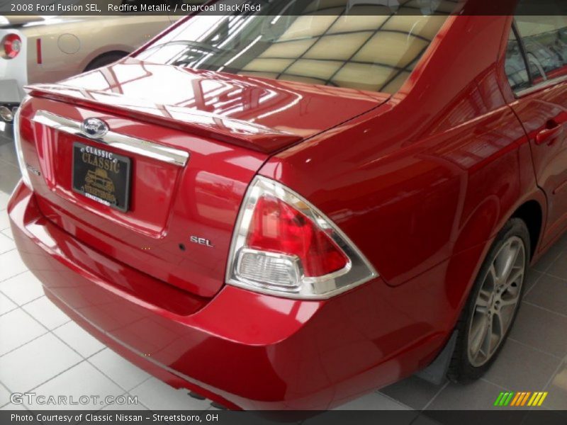 Redfire Metallic / Charcoal Black/Red 2008 Ford Fusion SEL
