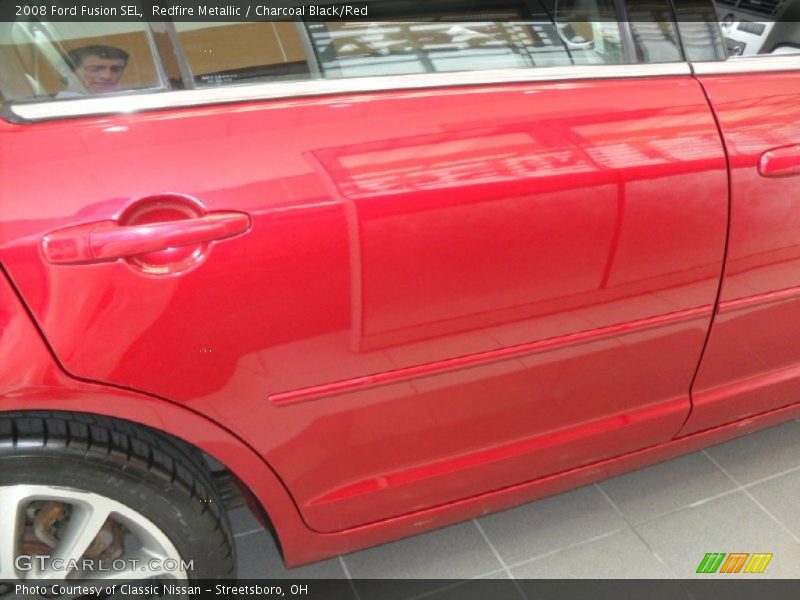 Redfire Metallic / Charcoal Black/Red 2008 Ford Fusion SEL