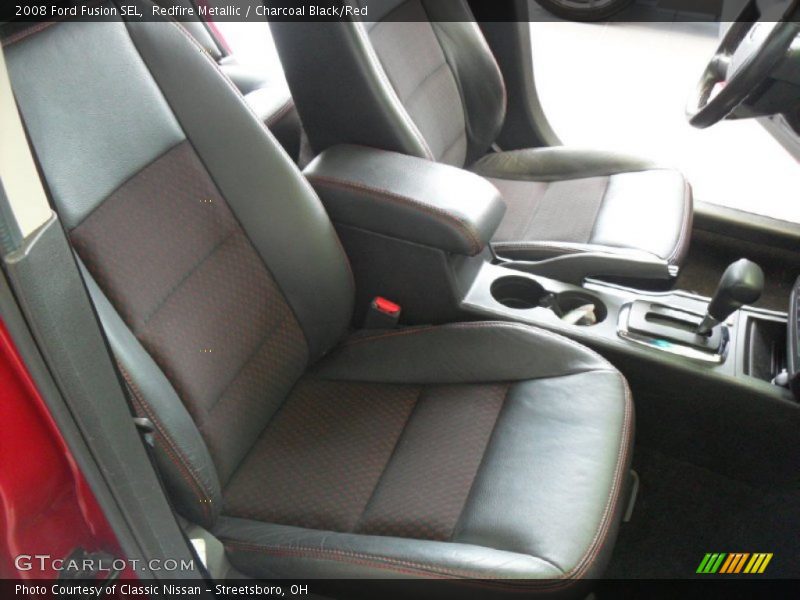 Redfire Metallic / Charcoal Black/Red 2008 Ford Fusion SEL