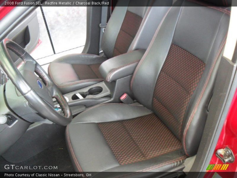 Redfire Metallic / Charcoal Black/Red 2008 Ford Fusion SEL