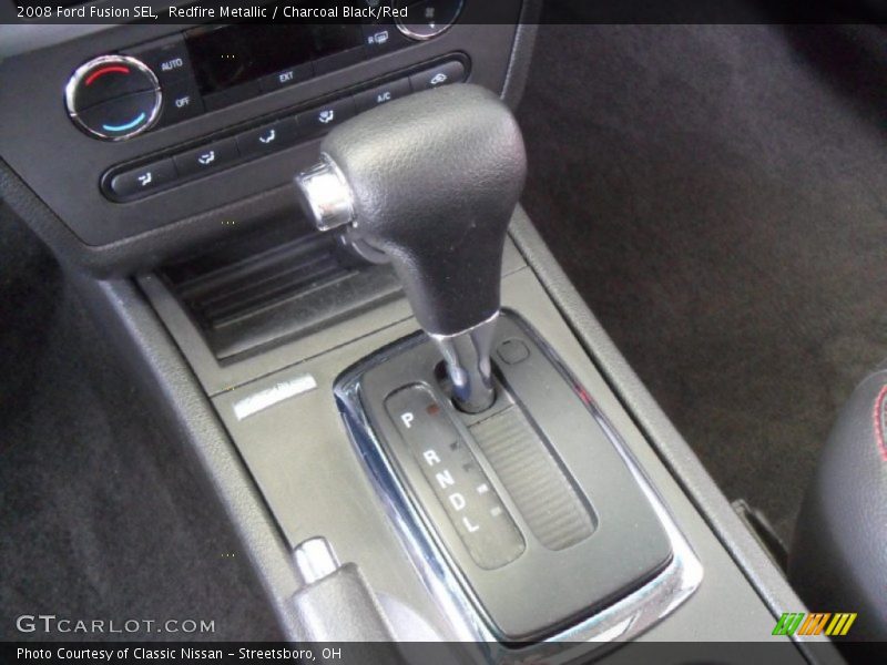 Redfire Metallic / Charcoal Black/Red 2008 Ford Fusion SEL