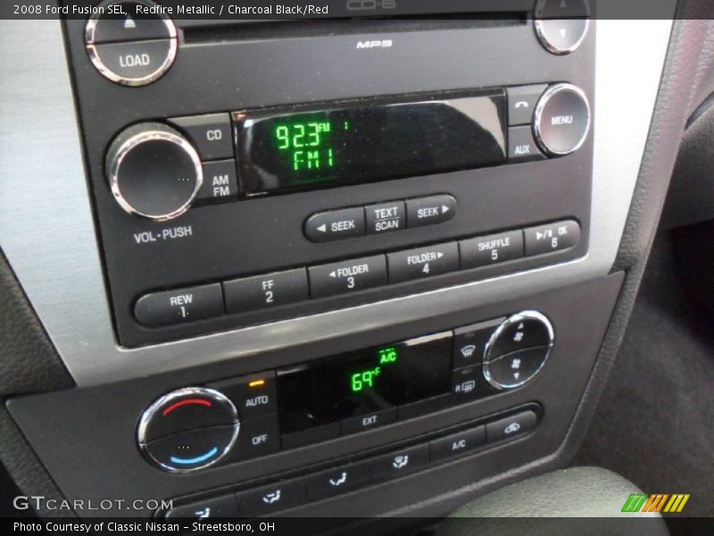 Redfire Metallic / Charcoal Black/Red 2008 Ford Fusion SEL