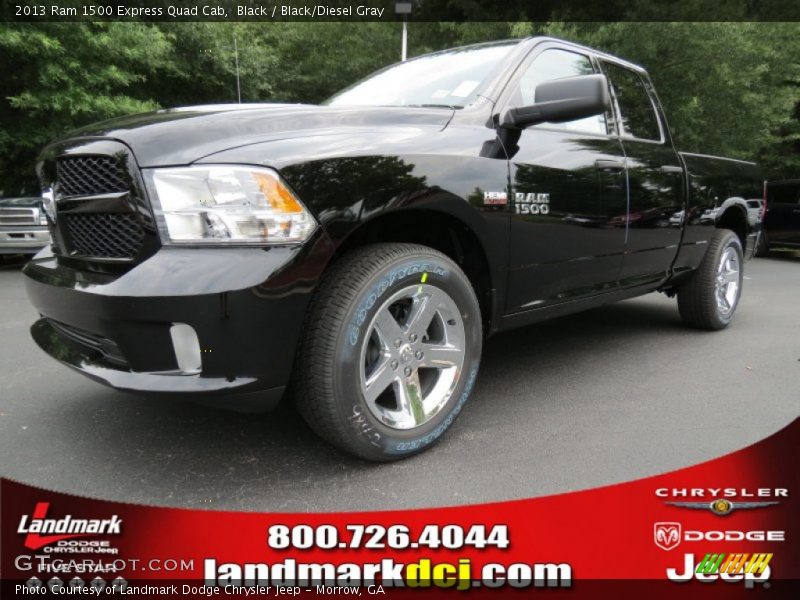Black / Black/Diesel Gray 2013 Ram 1500 Express Quad Cab