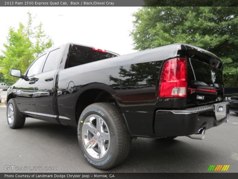 Black / Black/Diesel Gray 2013 Ram 1500 Express Quad Cab