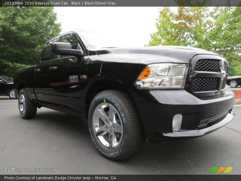 Black / Black/Diesel Gray 2013 Ram 1500 Express Quad Cab