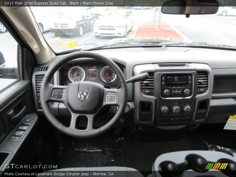 Black / Black/Diesel Gray 2013 Ram 1500 Express Quad Cab