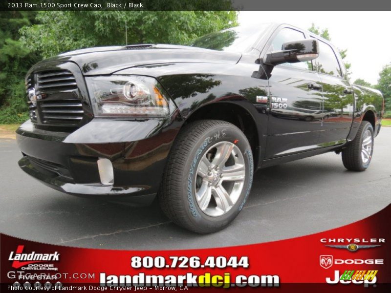 Black / Black 2013 Ram 1500 Sport Crew Cab