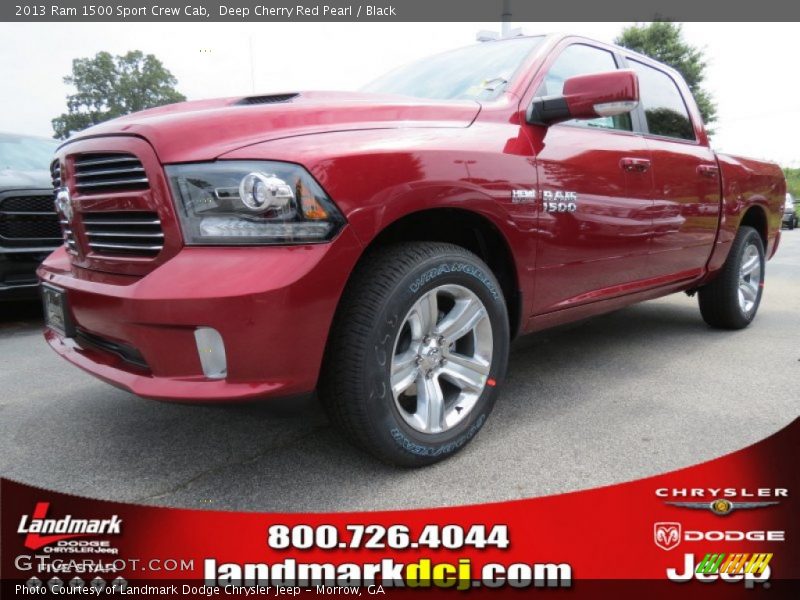 Deep Cherry Red Pearl / Black 2013 Ram 1500 Sport Crew Cab