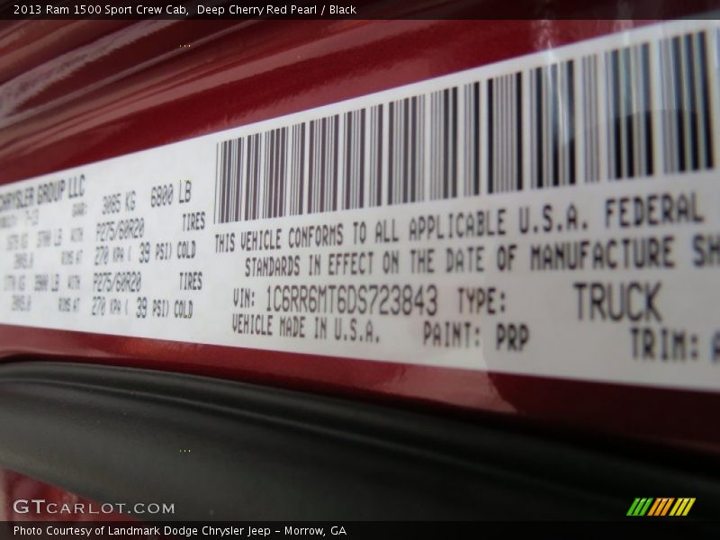 Deep Cherry Red Pearl / Black 2013 Ram 1500 Sport Crew Cab