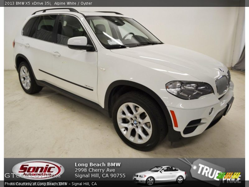 Alpine White / Oyster 2013 BMW X5 xDrive 35i
