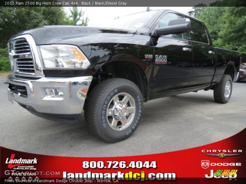Black / Black/Diesel Gray 2013 Ram 2500 Big Horn Crew Cab 4x4