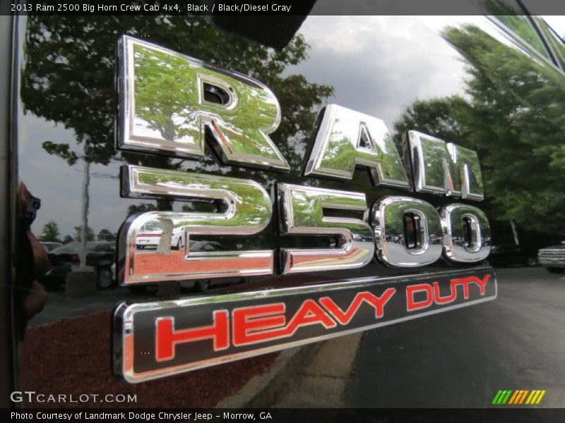 Black / Black/Diesel Gray 2013 Ram 2500 Big Horn Crew Cab 4x4