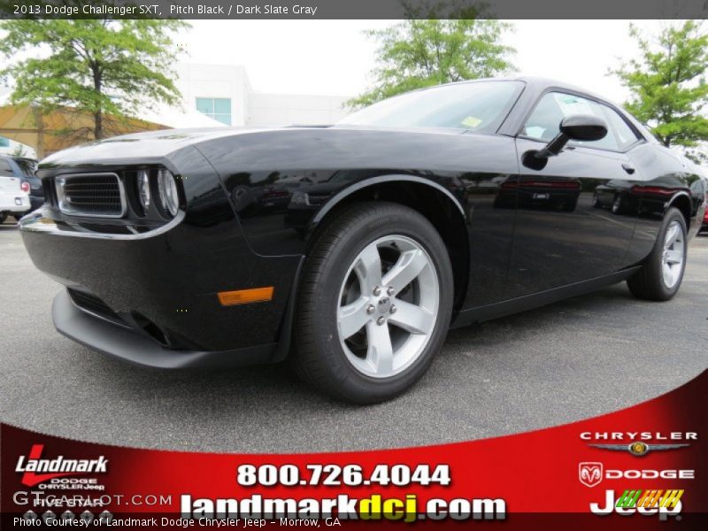 Pitch Black / Dark Slate Gray 2013 Dodge Challenger SXT