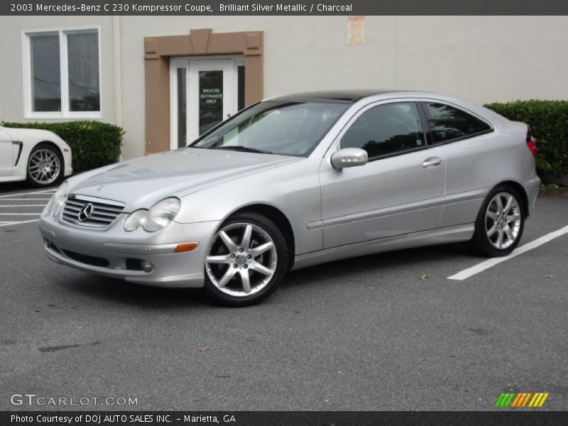 Brilliant Silver Metallic / Charcoal 2003 Mercedes-Benz C 230 Kompressor Coupe