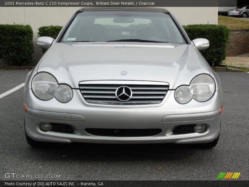 Brilliant Silver Metallic / Charcoal 2003 Mercedes-Benz C 230 Kompressor Coupe