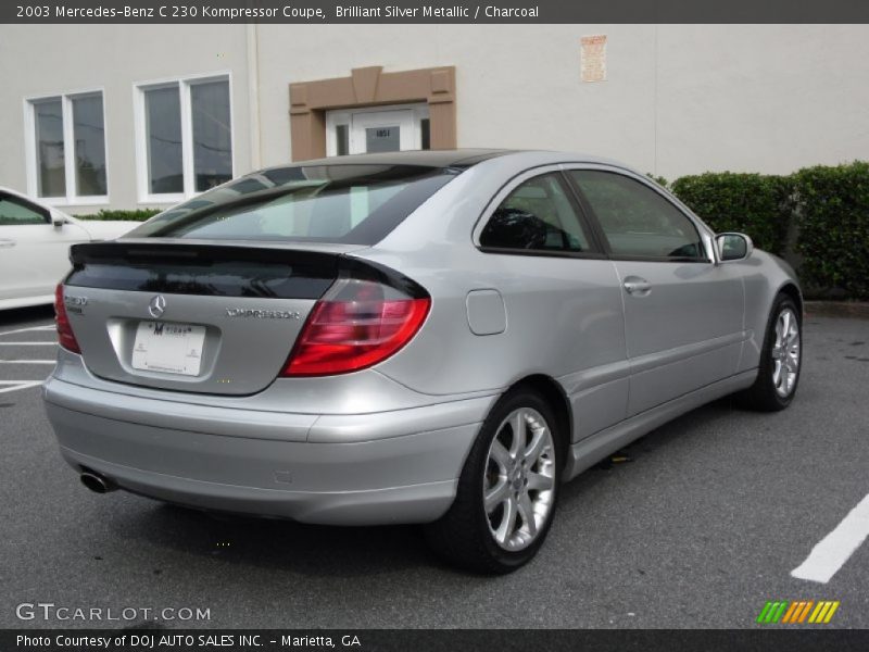 Brilliant Silver Metallic / Charcoal 2003 Mercedes-Benz C 230 Kompressor Coupe