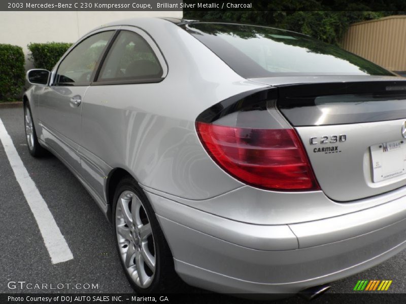 Brilliant Silver Metallic / Charcoal 2003 Mercedes-Benz C 230 Kompressor Coupe