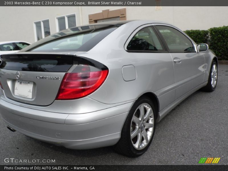 Brilliant Silver Metallic / Charcoal 2003 Mercedes-Benz C 230 Kompressor Coupe