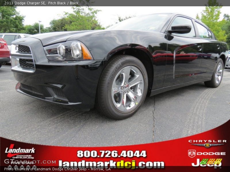 Pitch Black / Black 2013 Dodge Charger SE