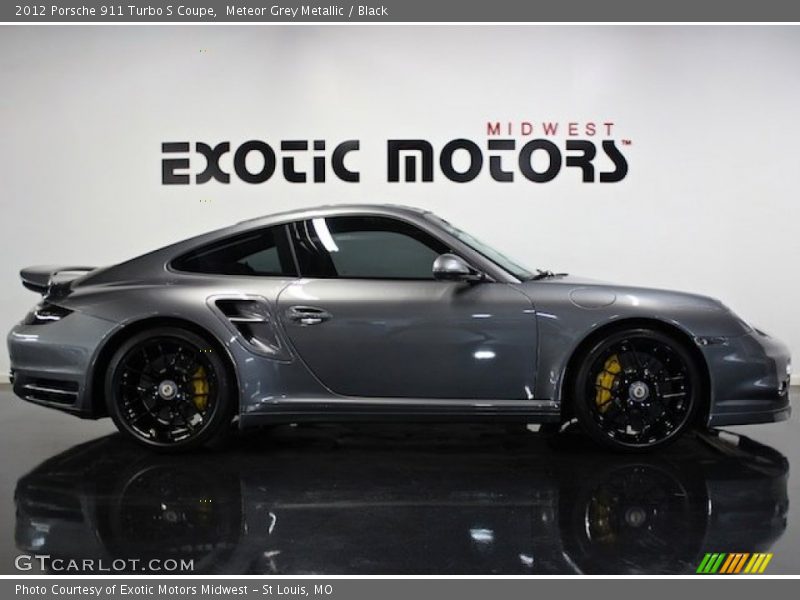 Meteor Grey Metallic / Black 2012 Porsche 911 Turbo S Coupe