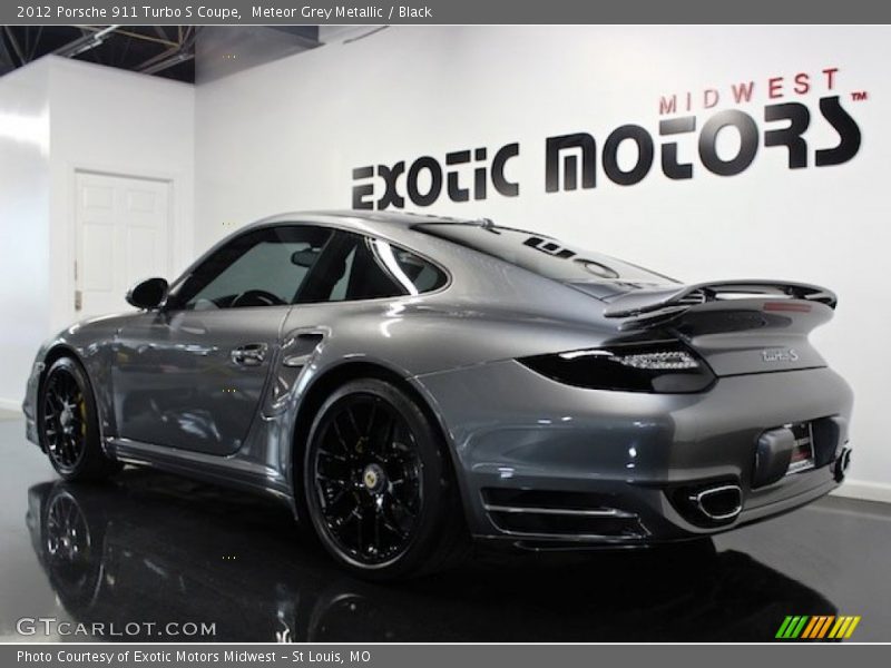 Meteor Grey Metallic / Black 2012 Porsche 911 Turbo S Coupe