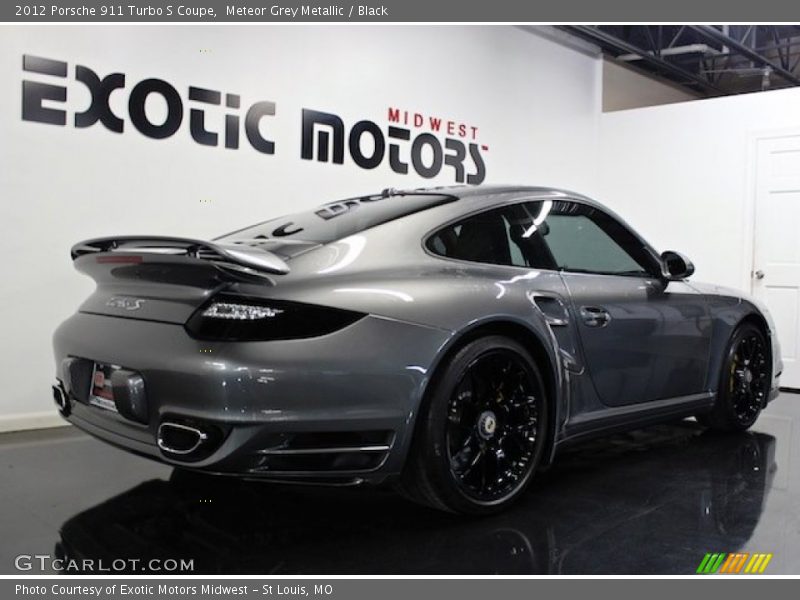 Meteor Grey Metallic / Black 2012 Porsche 911 Turbo S Coupe