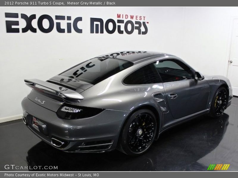 Meteor Grey Metallic / Black 2012 Porsche 911 Turbo S Coupe