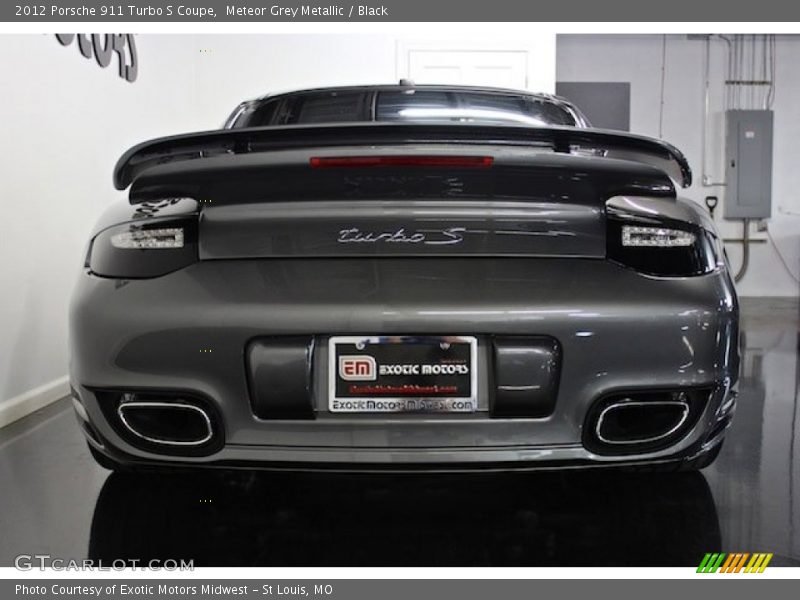 Meteor Grey Metallic / Black 2012 Porsche 911 Turbo S Coupe