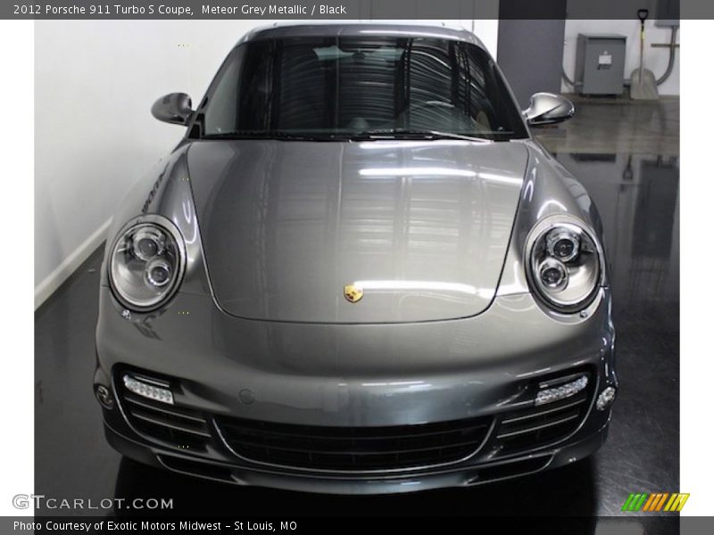 Meteor Grey Metallic / Black 2012 Porsche 911 Turbo S Coupe