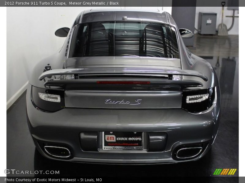 Meteor Grey Metallic / Black 2012 Porsche 911 Turbo S Coupe