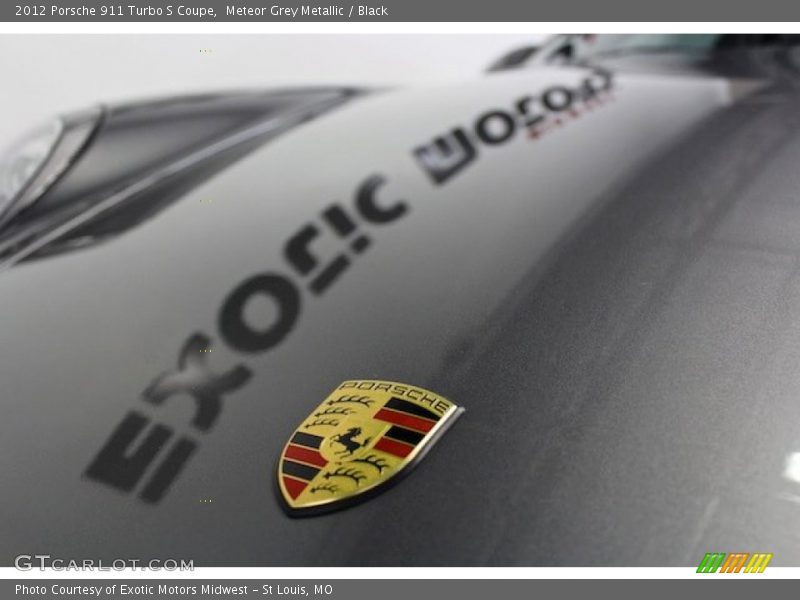 Meteor Grey Metallic / Black 2012 Porsche 911 Turbo S Coupe